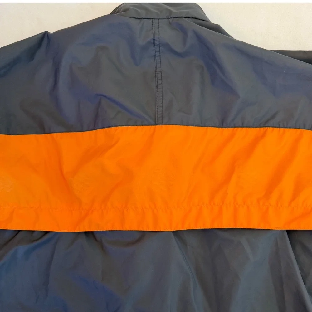Vintage Nike Windbreaker Jacket Men's L Gray Orange Y2K Lightweight Gorpcore
